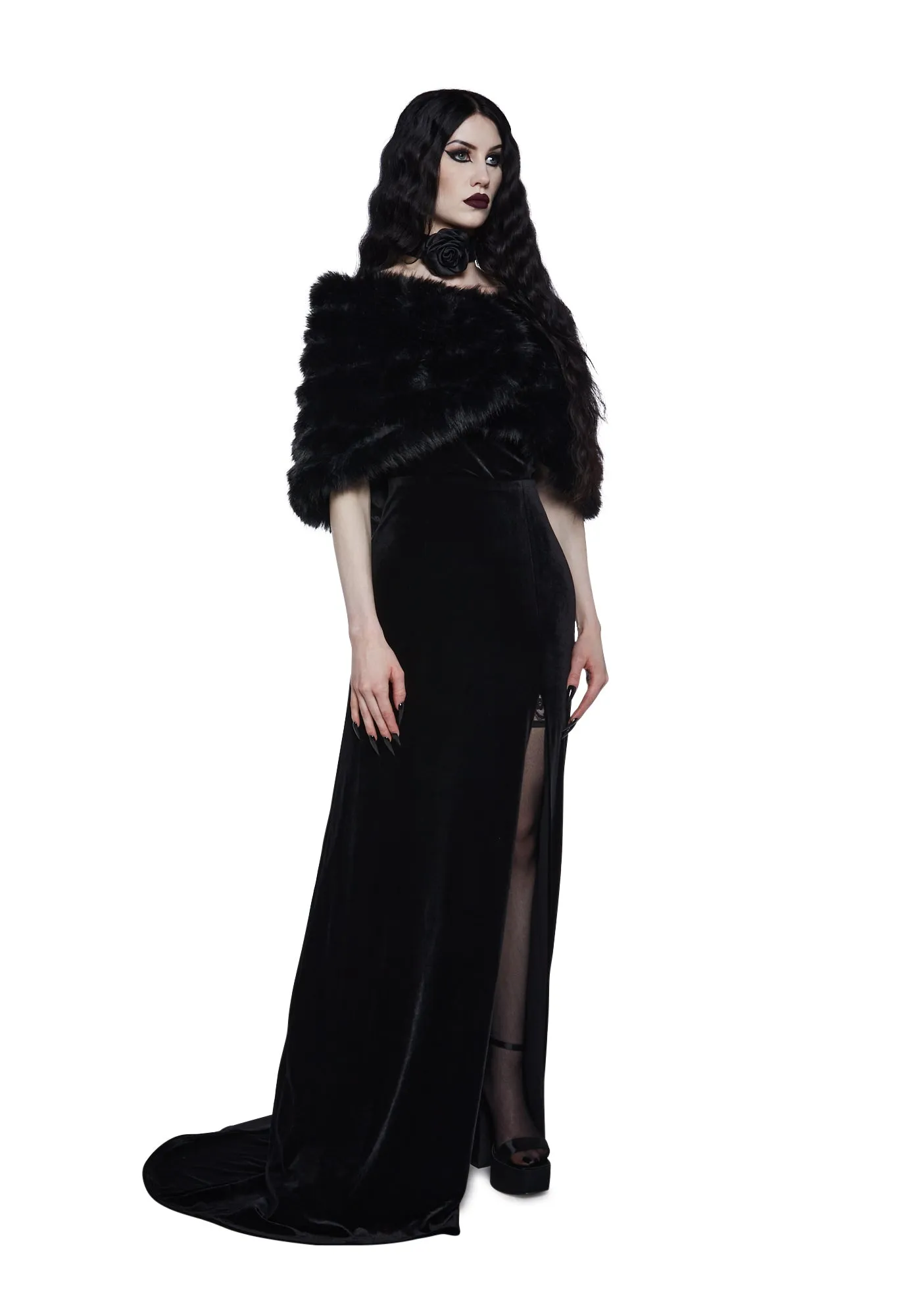 Dark Diva Faux Fur Shrug sold by Dolls Kill product image thumbnail 2