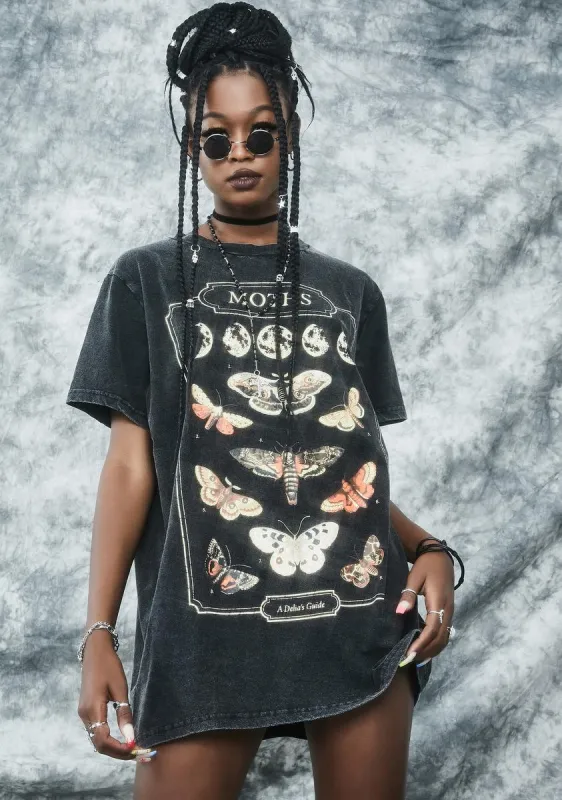 Flighty Behavior Oversized Graphic Tee sold by Dolls Kill