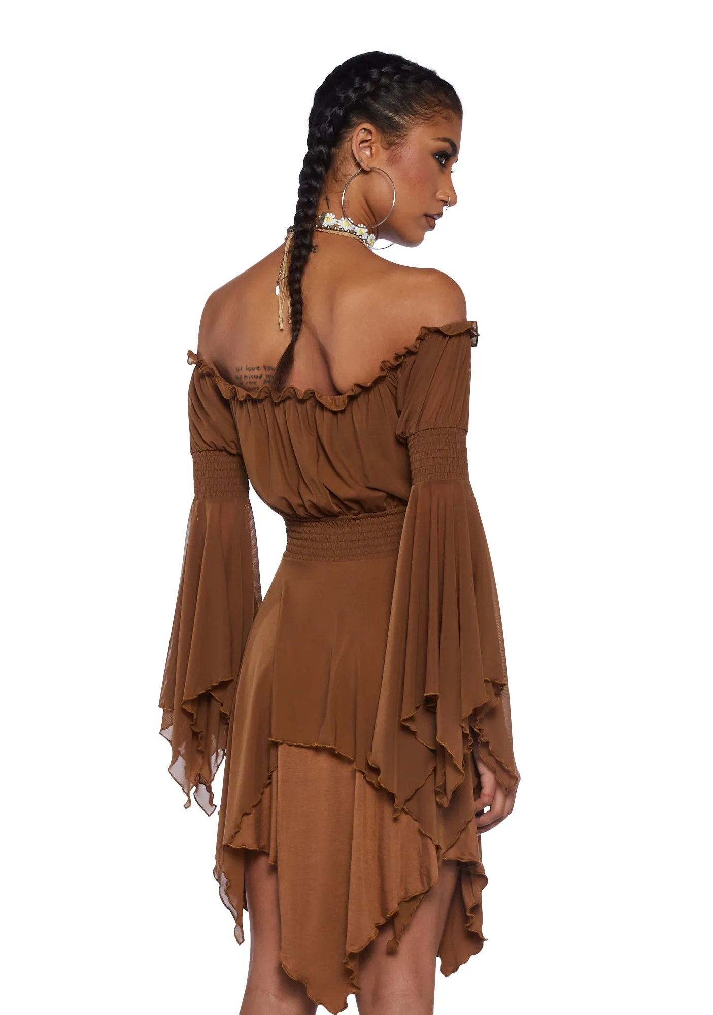 Musical Odyssey Mini Dress - Brown sold by Dolls Kill product image thumbnail 4