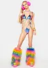 Aqua Corrupt Mind Strappy Bodysuit sold by Dolls Kill