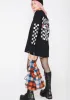 Checkerboard Eyes Long Sleeve Tee sold by Dolls Kill