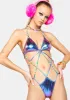 Aqua Corrupt Mind Strappy Bodysuit sold by Dolls Kill