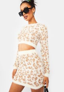 Ivory Name Dropping Skirt Set sold by Dolls Kill