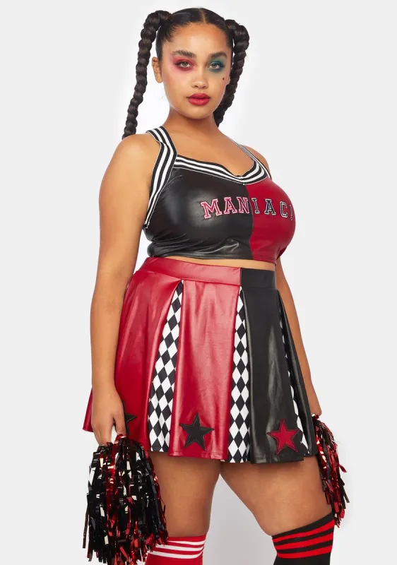 Plus Harlequin Dreams Cheerleader Costume sold by Dolls Kill