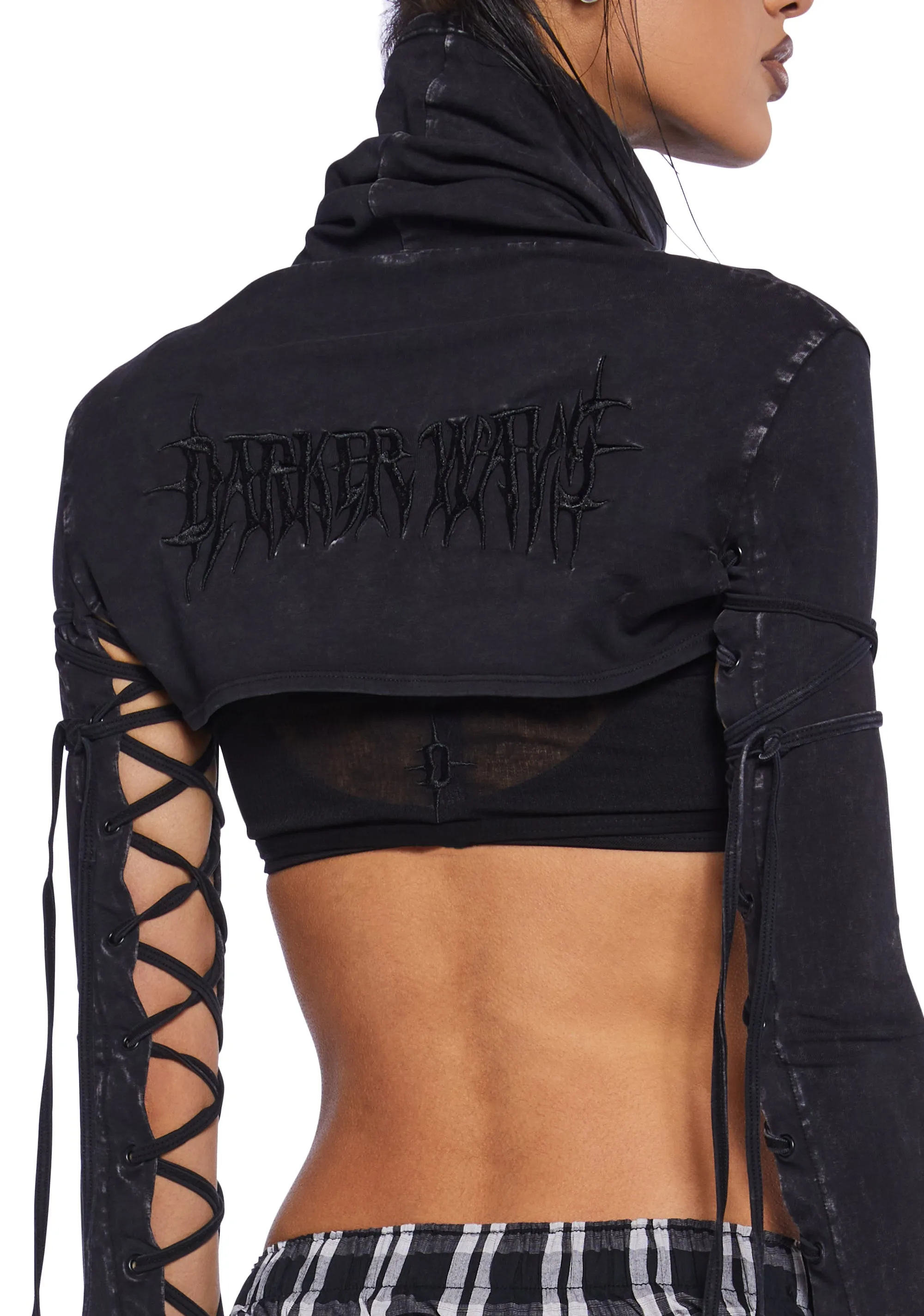 Charged Lace-Up Shrug sold by Dolls Kill product image thumbnail 3