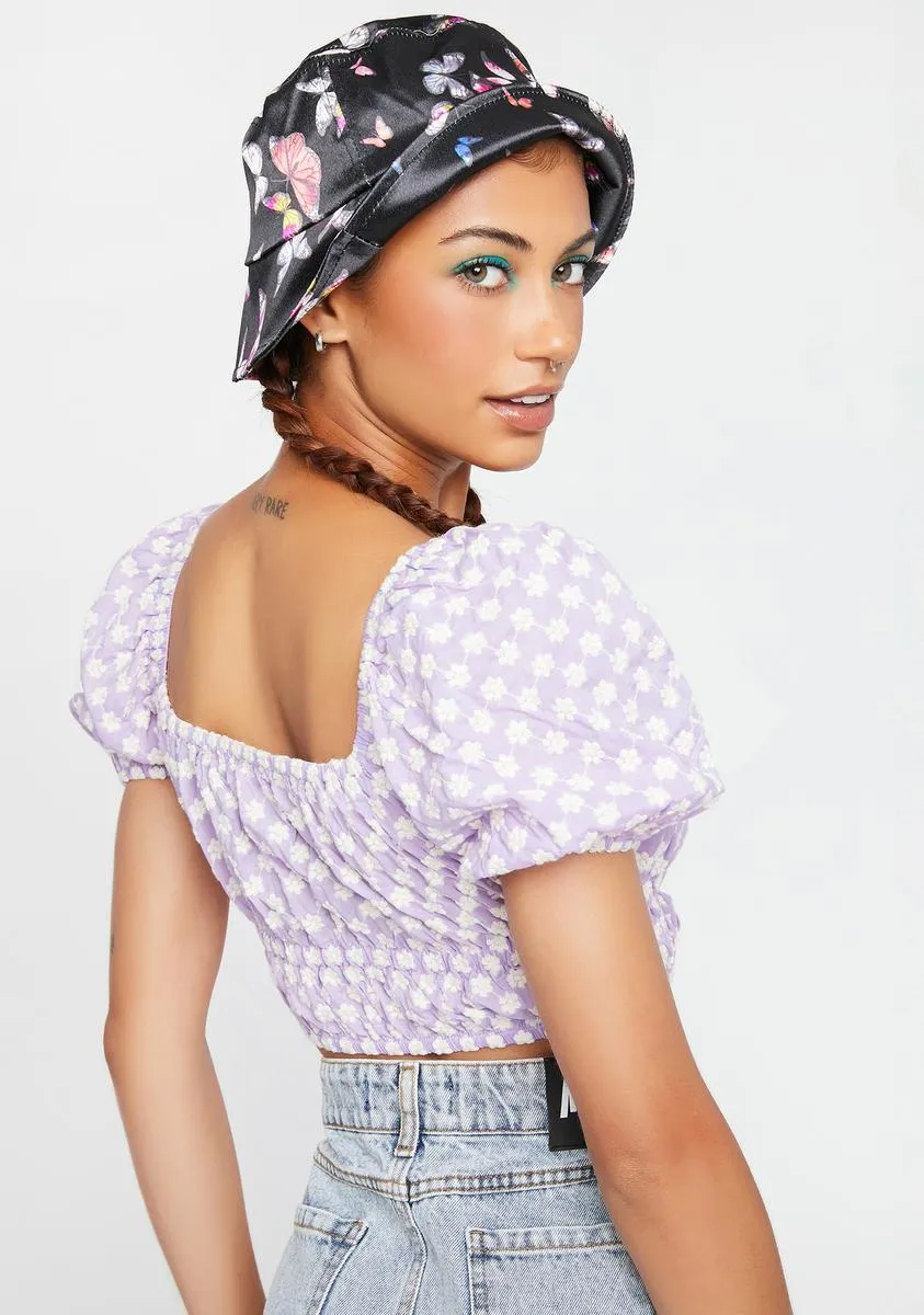 Embroidered Puff Sleeve Top sold by Dolls Kill product image thumbnail 4