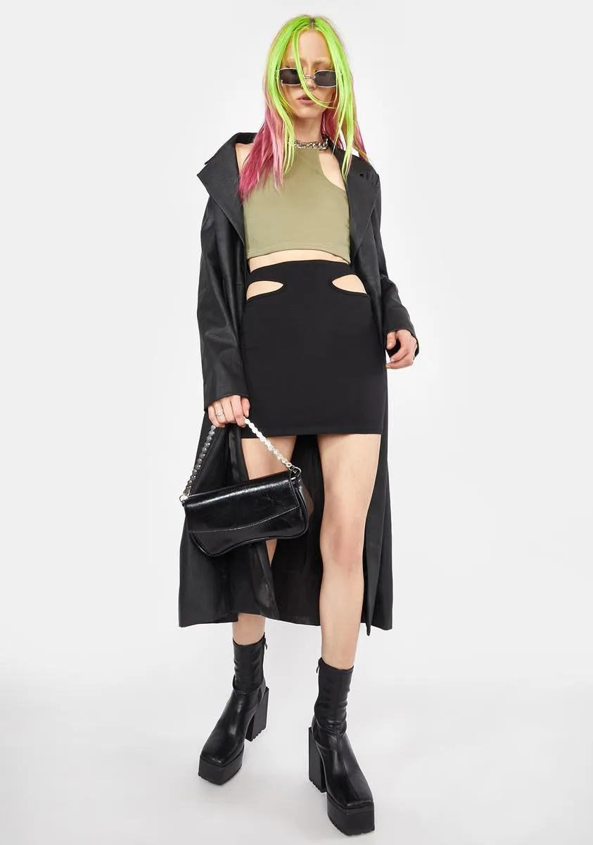 Olive Attention To Detail Crop Tank sold by Dolls Kill product image thumbnail 3