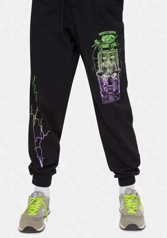 X Playdude Court Case Graphic Sweatpants sold by Dolls Kill