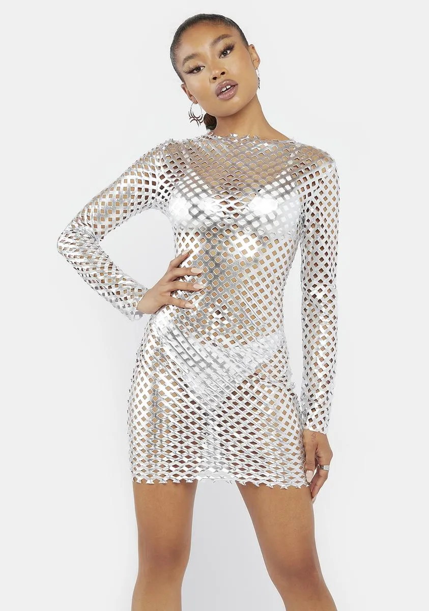 Nothing To Hide Fishnet Mini Dress sold by Dolls Kill