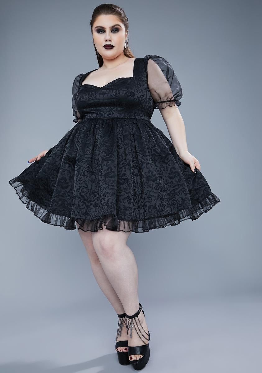 My Dark Bidding Babydoll Dress sold by Dolls Kill product image thumbnail 3