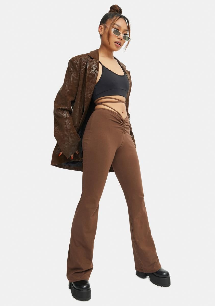 Cocoa Sakeri Flare Trousers sold by Dolls Kill product image thumbnail 3