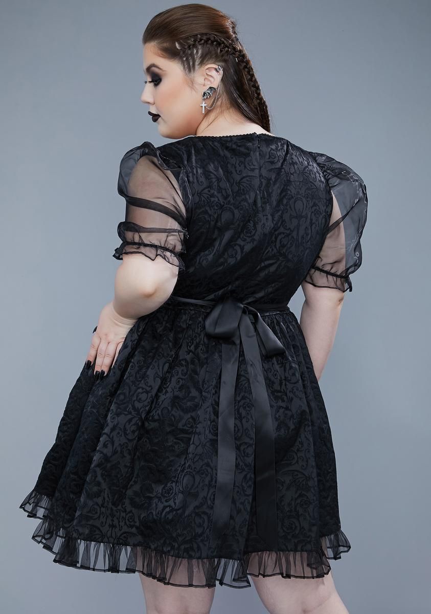 My Dark Bidding Babydoll Dress sold by Dolls Kill product image thumbnail 4