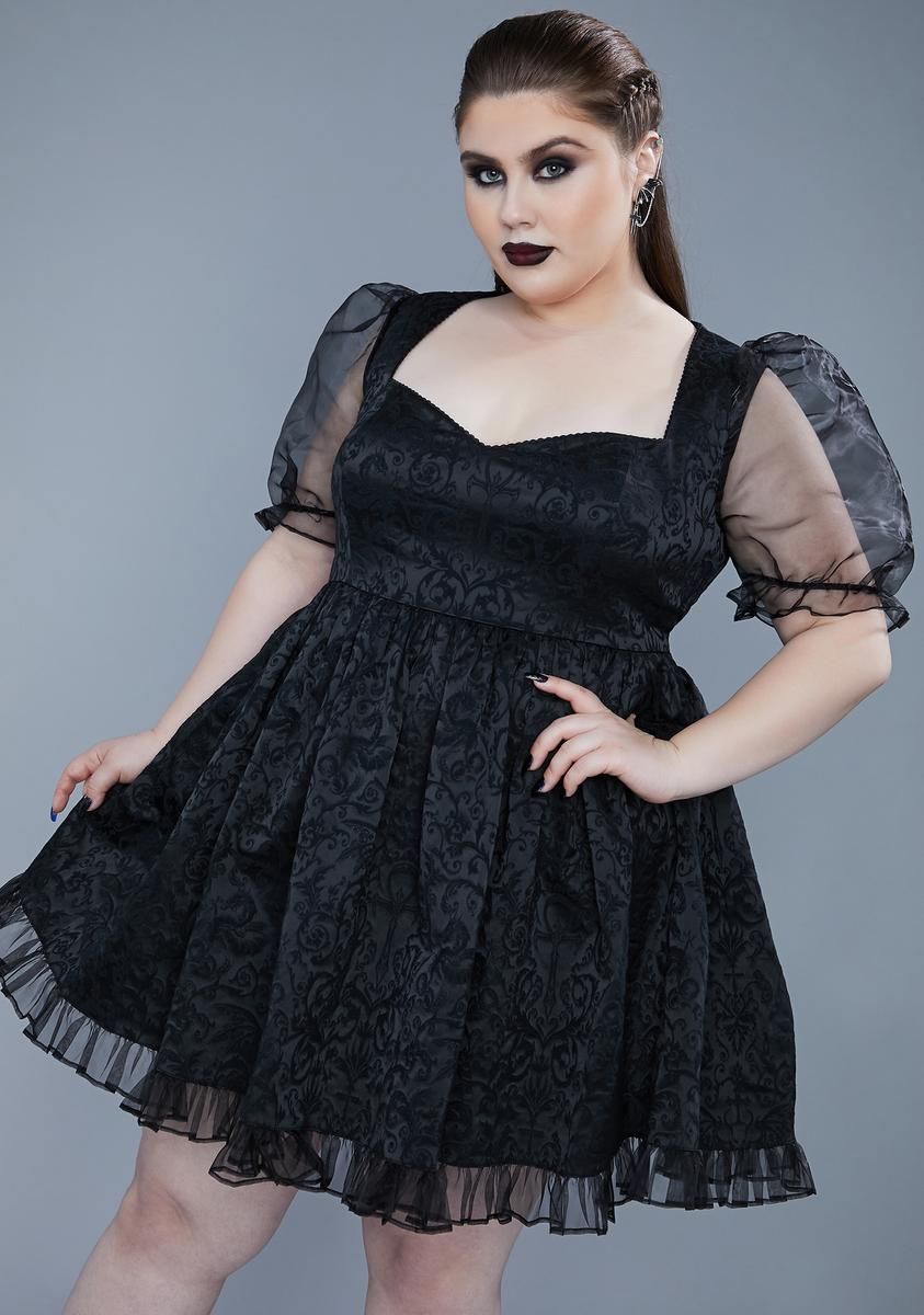 My Dark Bidding Babydoll Dress sold by Dolls Kill