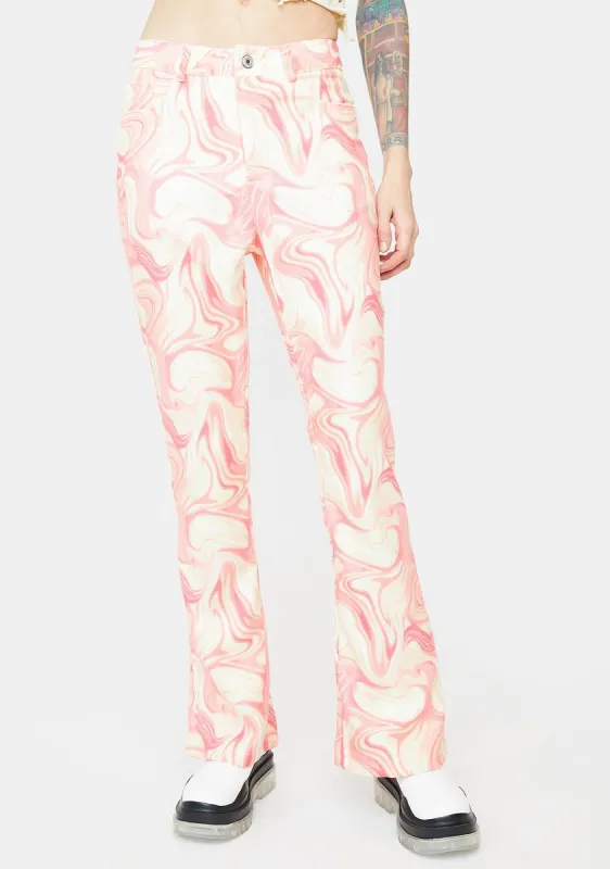 Notoriously Groovy Printed Jeans sold by Dolls Kill