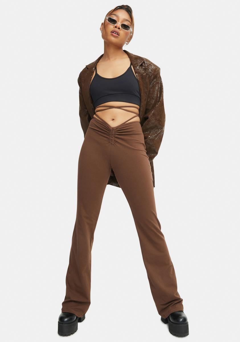 Cocoa Sakeri Flare Trousers sold by Dolls Kill