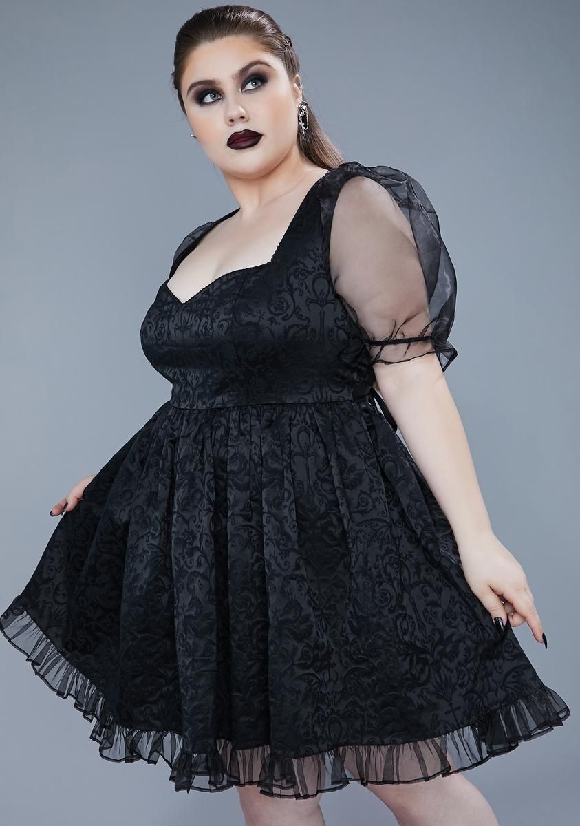 My Dark Bidding Babydoll Dress sold by Dolls Kill product image thumbnail 2
