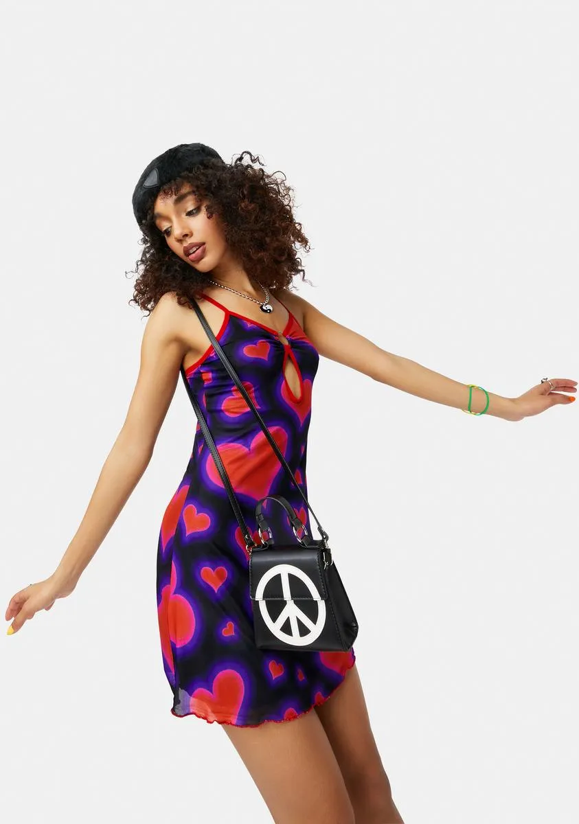 Electric Juice Keyhole Heart Print Mini Dress sold by Dolls Kill product image thumbnail 2
