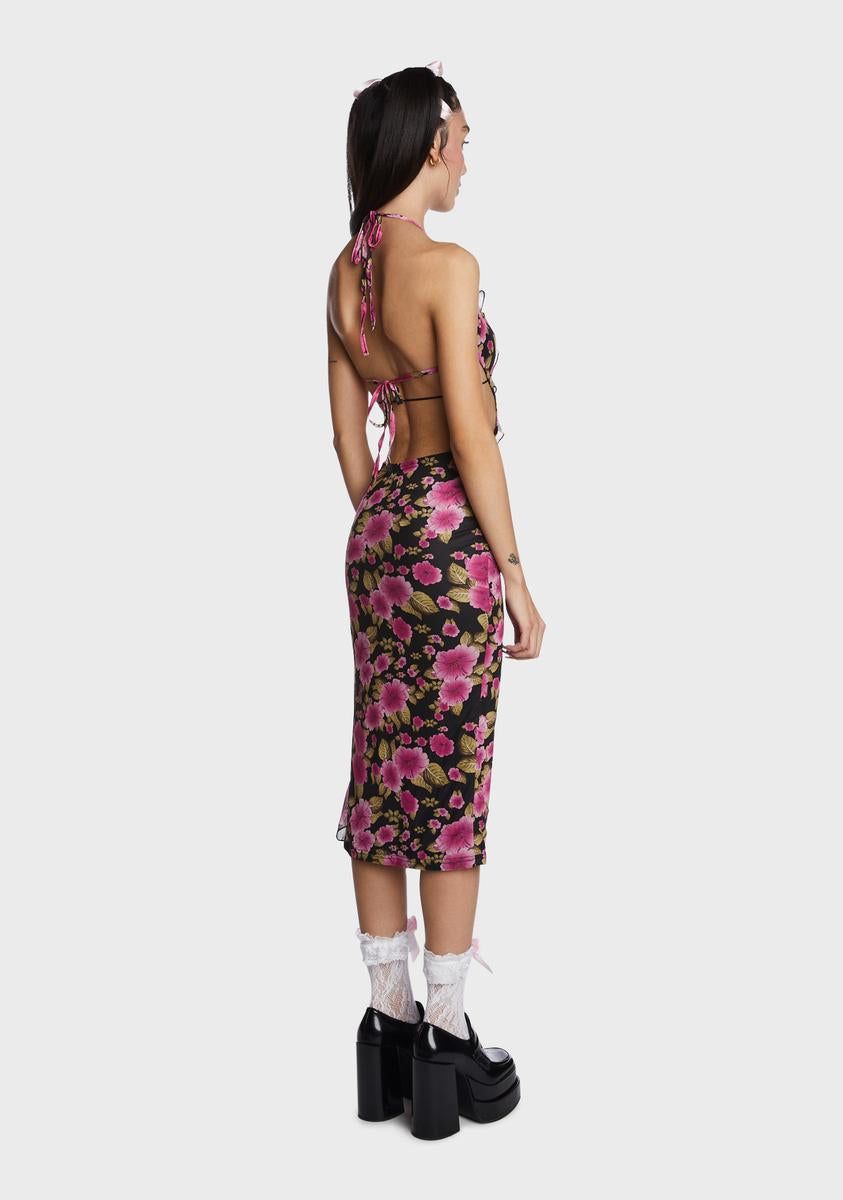 Coral Feel Amazing Midi Dress sold by Dolls Kill product image thumbnail 4