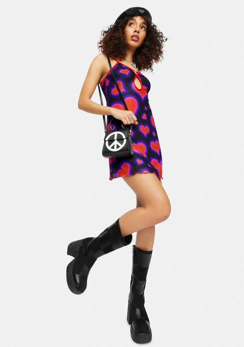 Electric Juice Keyhole Heart Print Mini Dress sold by Dolls Kill product image thumbnail 3