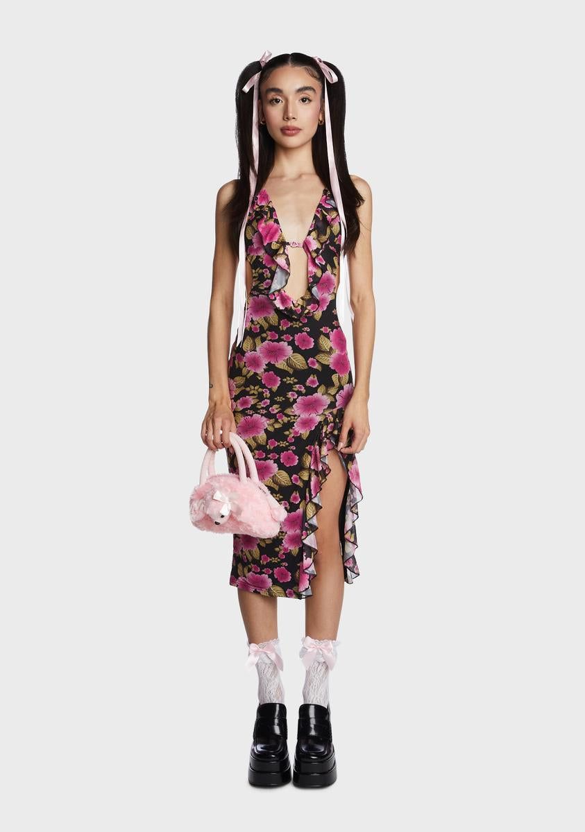 Coral Feel Amazing Midi Dress sold by Dolls Kill product image thumbnail 5