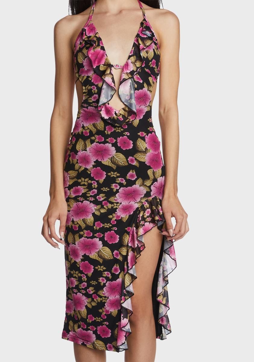 Coral Feel Amazing Midi Dress sold by Dolls Kill product image thumbnail 2