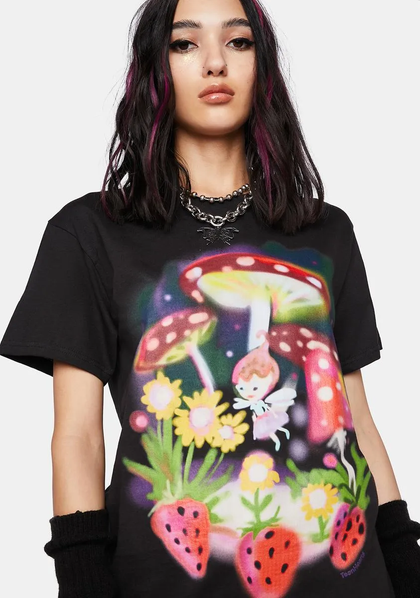 Mushroom Fairy Graphic Tee sold by Dolls Kill