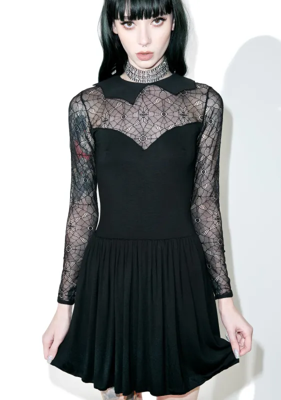 Salvation Lace Skater Dress sold by Dolls Kill