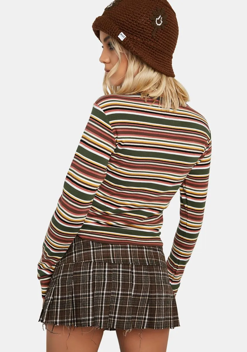 Crown Stripe Jersey Long Sleeve Top sold by Dolls Kill product image thumbnail 4