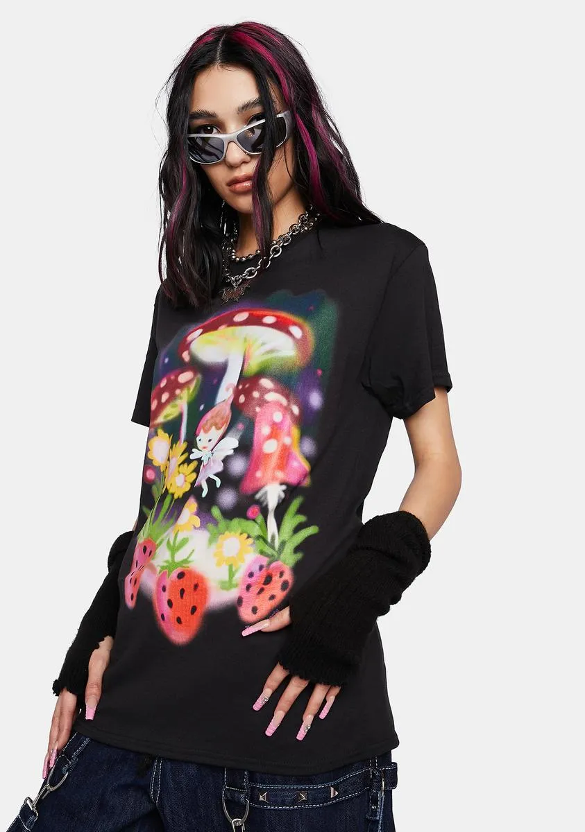 Mushroom Fairy Graphic Tee sold by Dolls Kill product image thumbnail 2