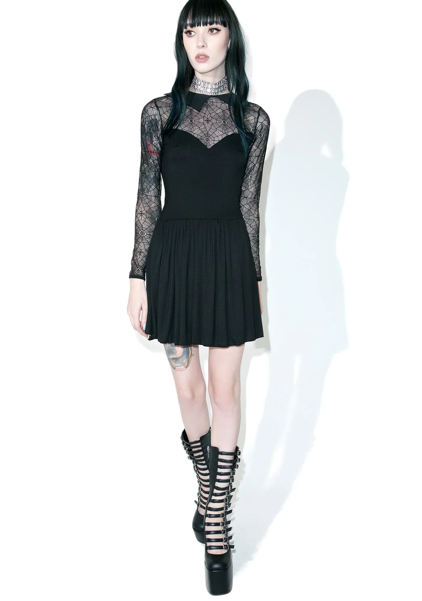 Salvation Lace Skater Dress sold by Dolls Kill product image thumbnail 2