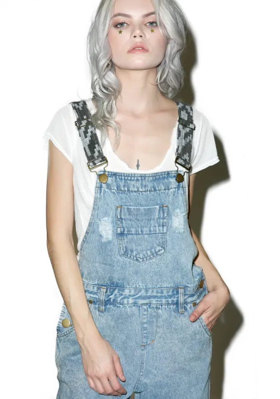 Desperado Distressed Overalls sold by Dolls Kill