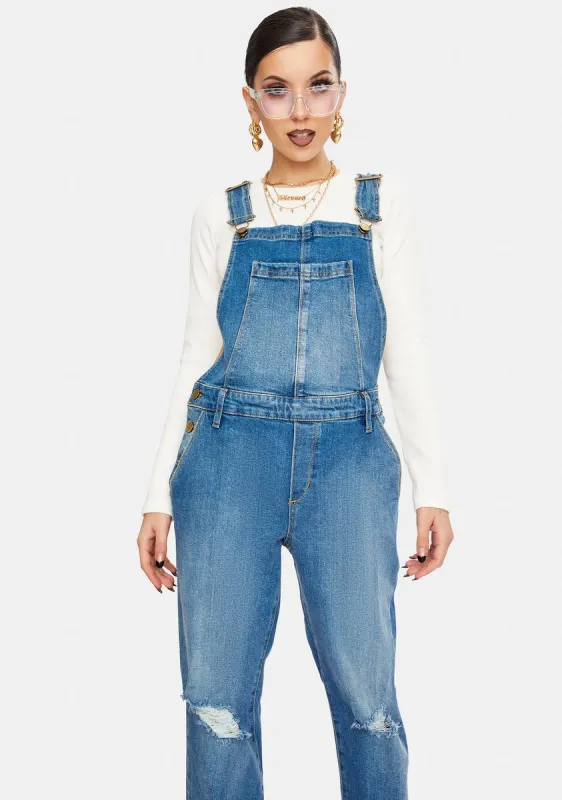 Woodstock Denim Overalls sold by Dolls Kill