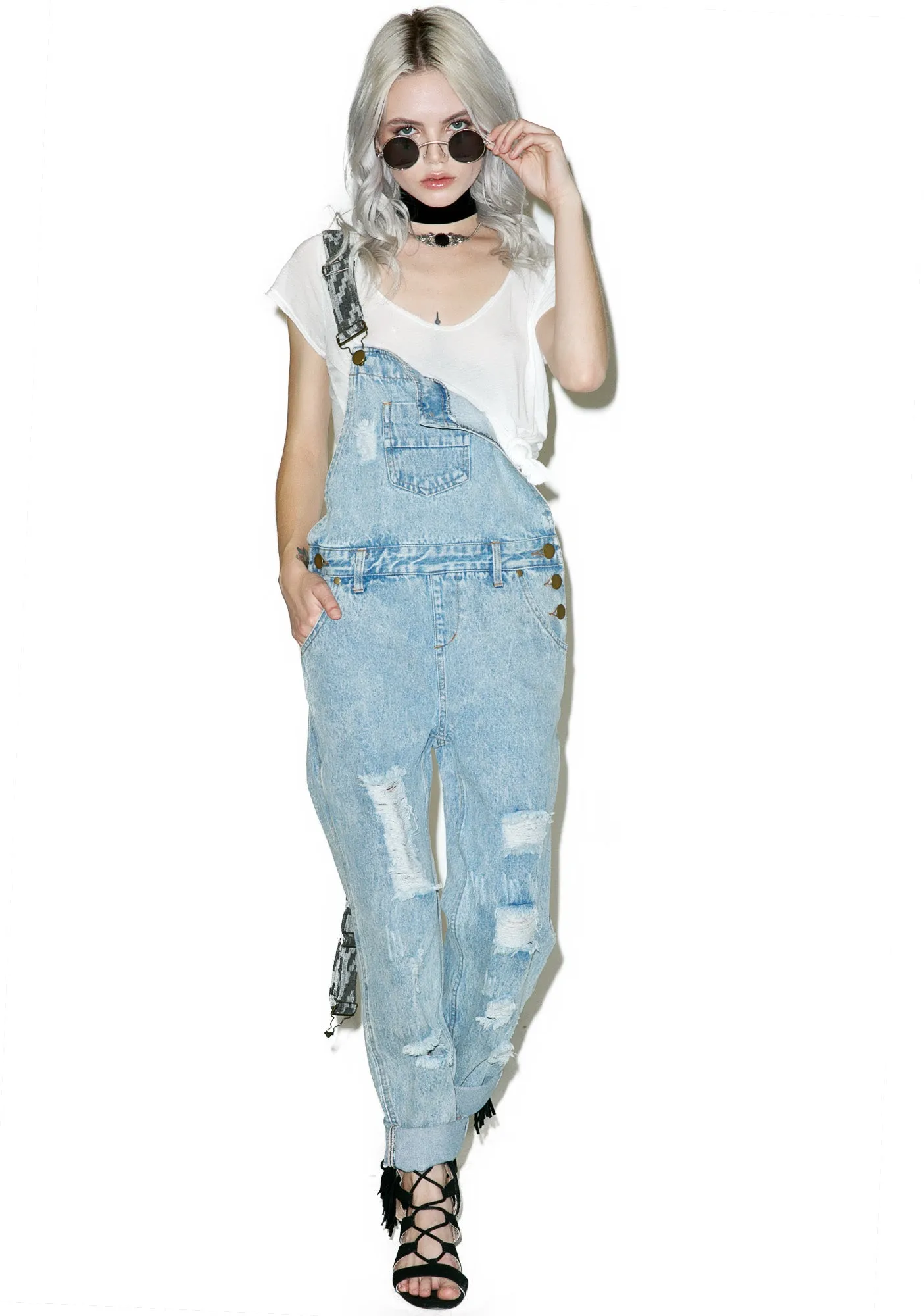 Desperado Distressed Overalls sold by Dolls Kill product image thumbnail 5