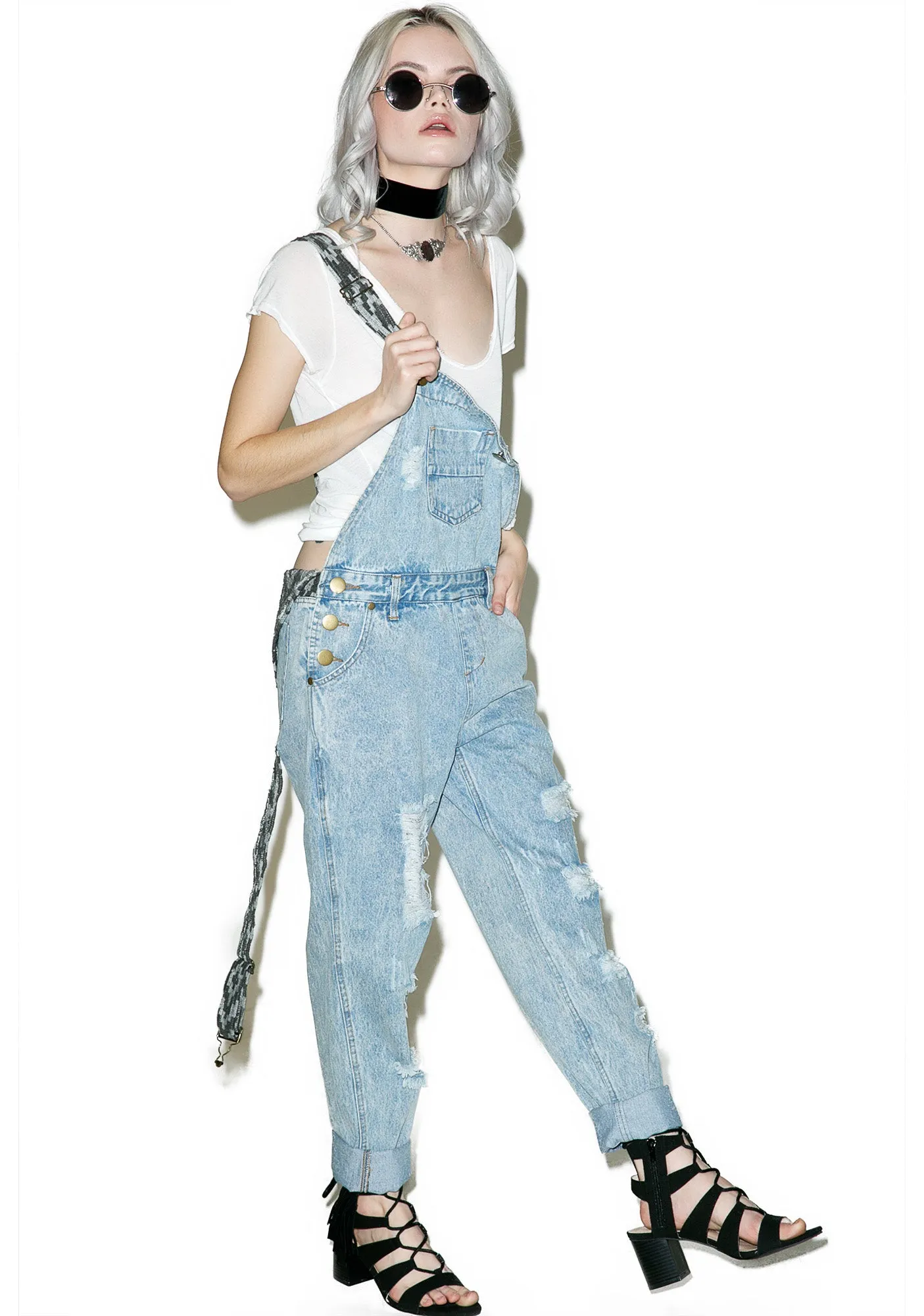 Desperado Distressed Overalls sold by Dolls Kill product image thumbnail 2
