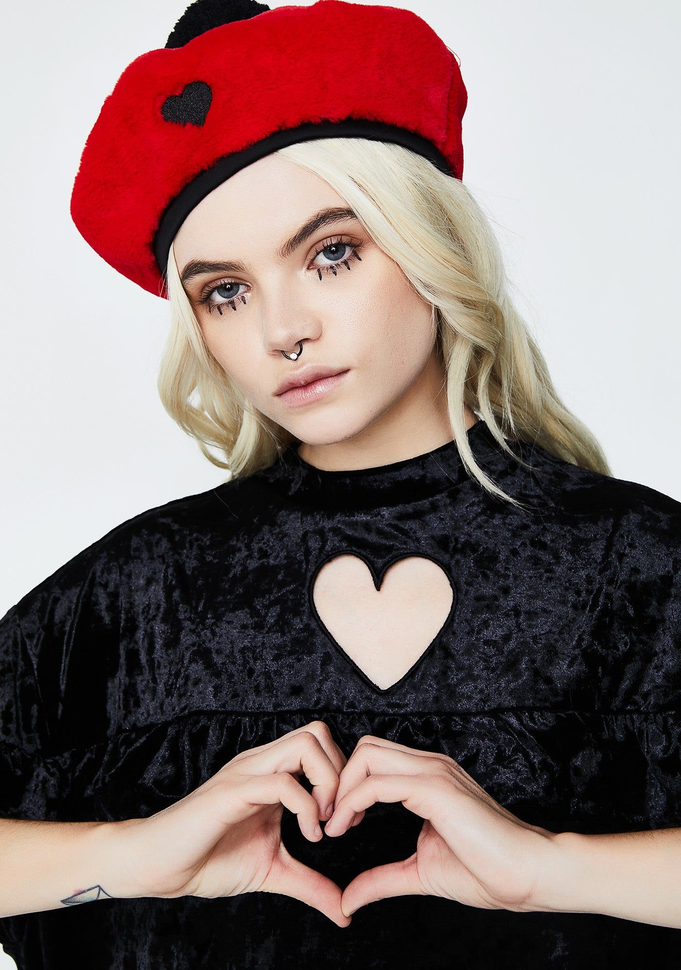 Crushed Heart Frilly Tee sold by Dolls Kill product image thumbnail 3