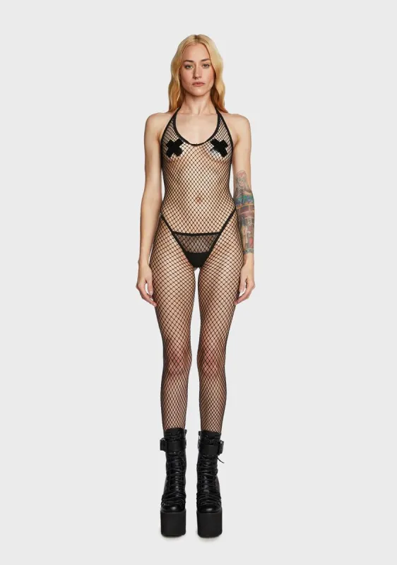 All For Tonight Fishnet Bodystocking sold by Dolls Kill