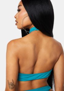 Cyan Toka Bikini Top sold by Dolls Kill