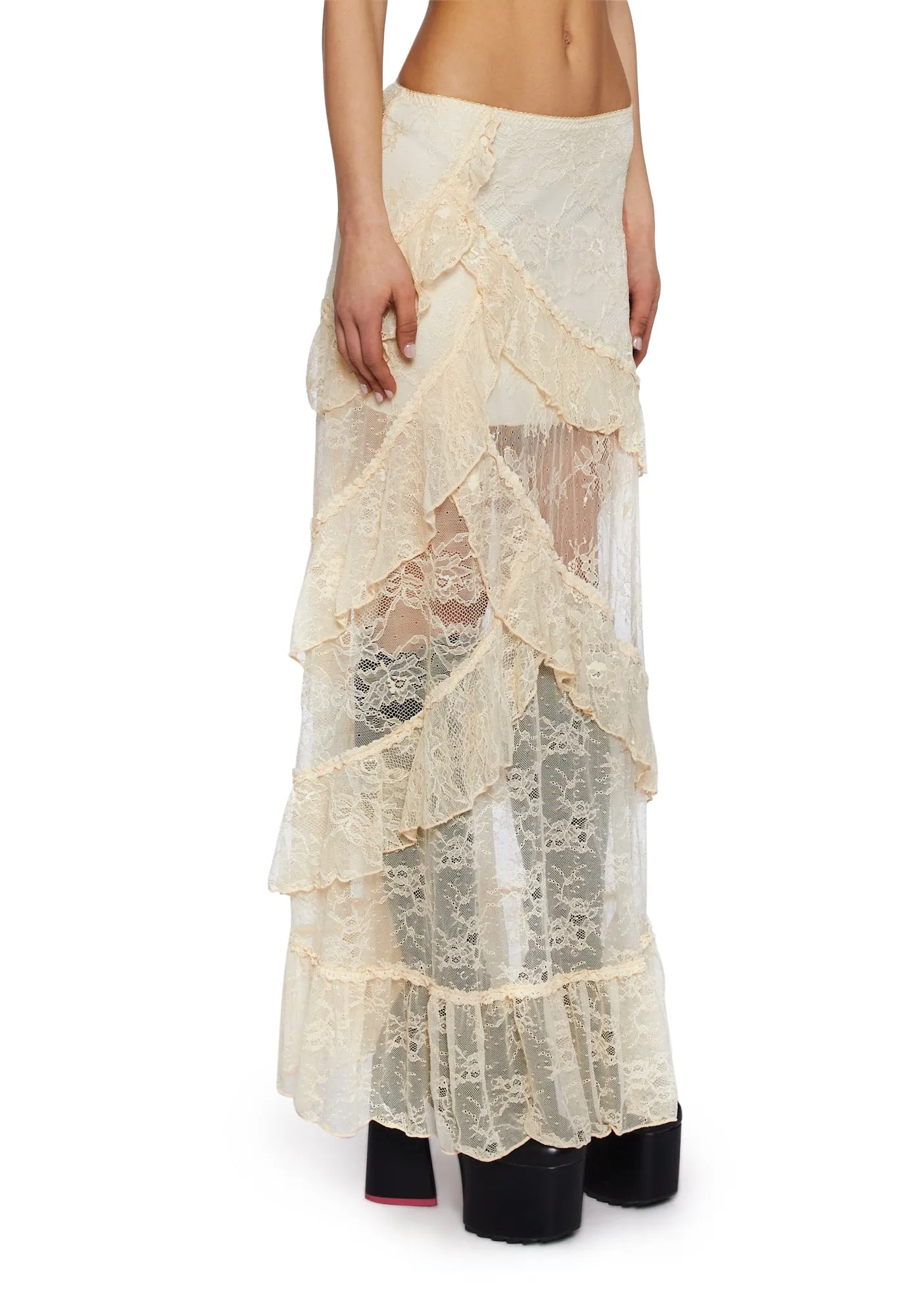 Courtship Romance Lace Maxi Skirt sold by Dolls Kill product image thumbnail 3