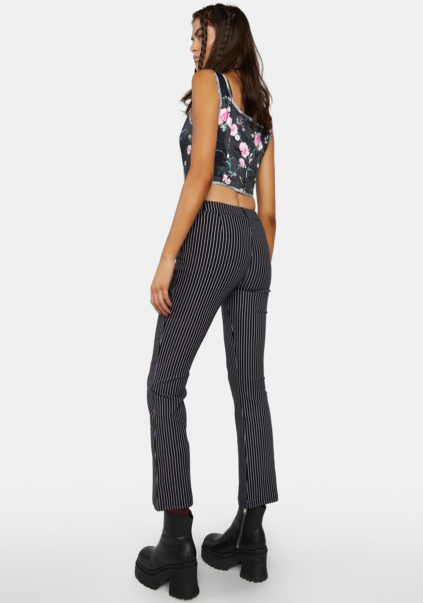 The Girl Code Pinstripe Trousers sold by Dolls Kill product image thumbnail 4