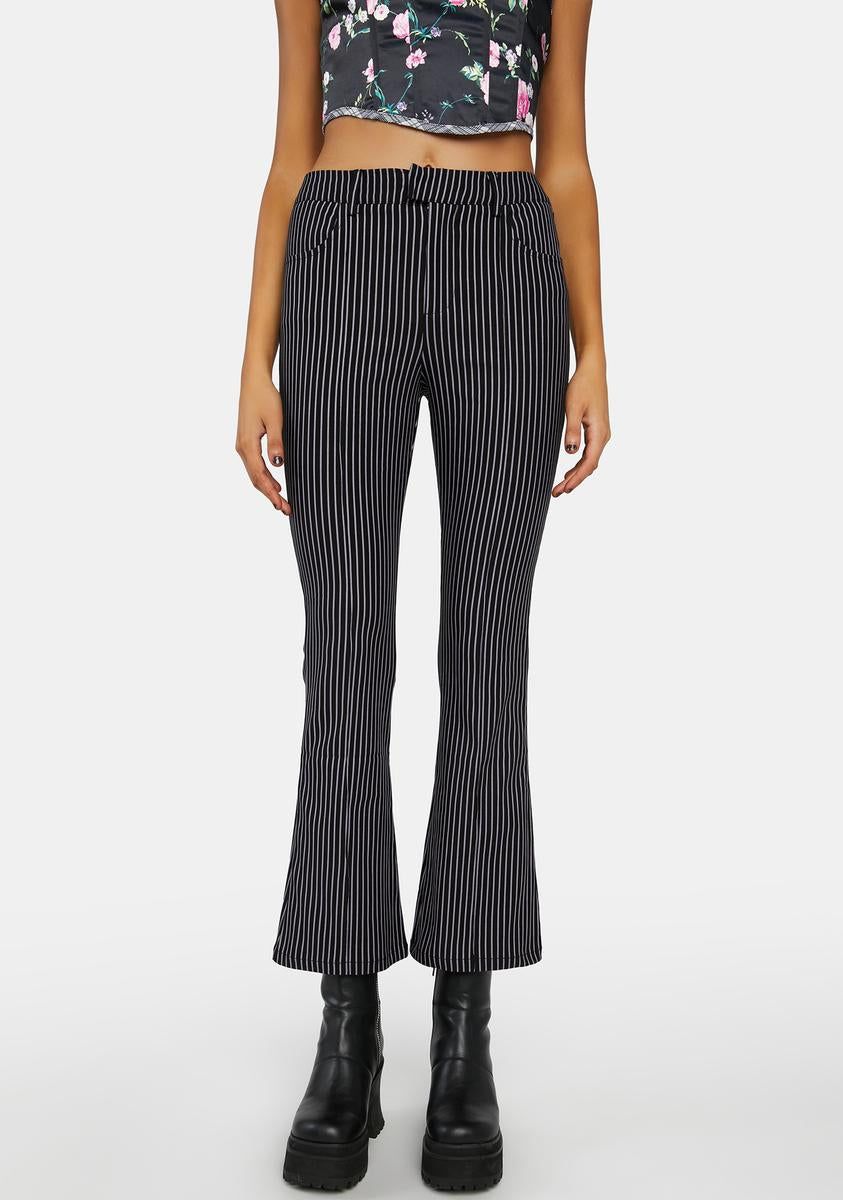 The Girl Code Pinstripe Trousers sold by Dolls Kill