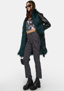 The Girl Code Pinstripe Trousers sold by Dolls Kill