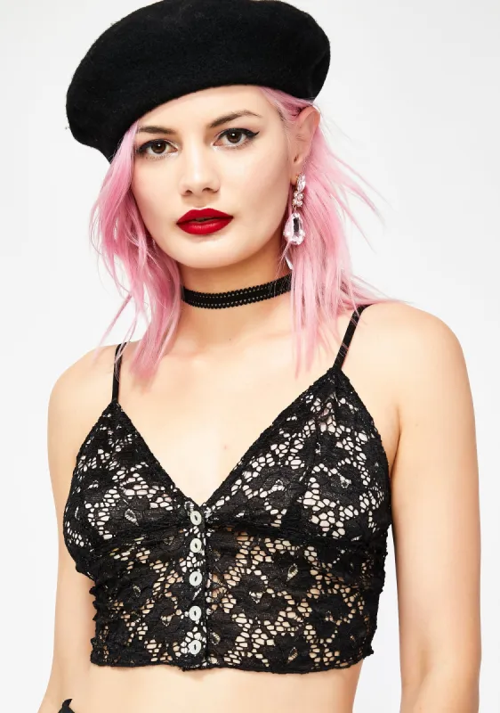 Luna Sweetly Serene Crochet Tank sold by Dolls Kill