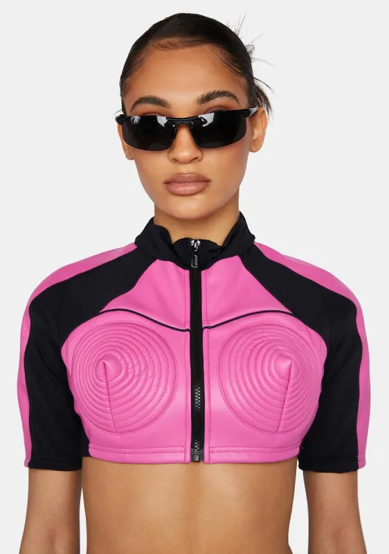 Pink Moto Cone Top sold by Dolls Kill