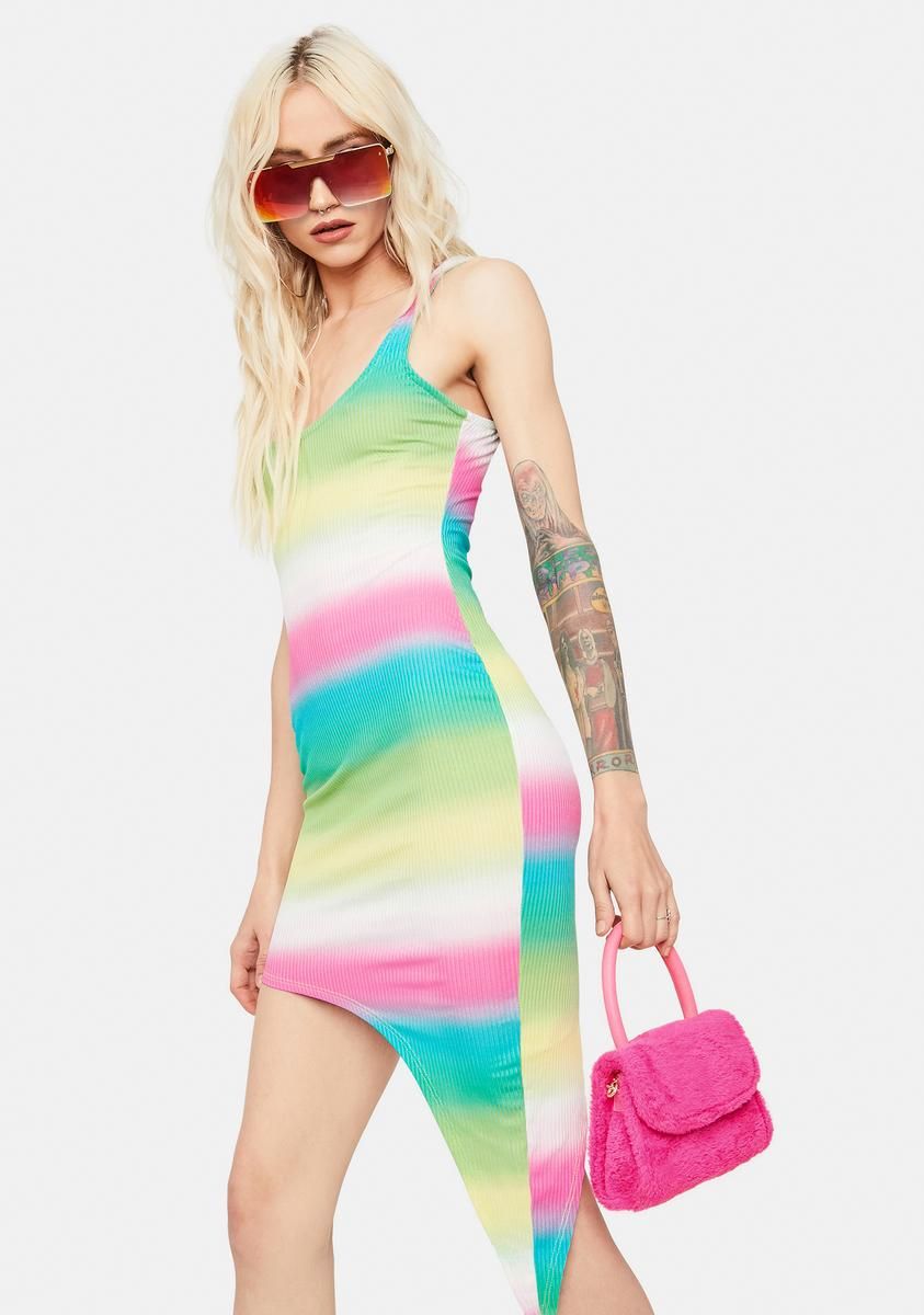 Sugar Rush Ribbed Tie Dye Dress sold by Dolls Kill product image thumbnail 2