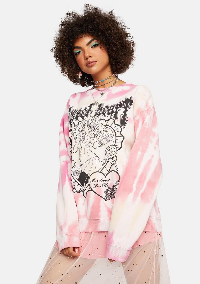 Sweet Heart Tie Dye Sweatshirt sold by Dolls Kill product image thumbnail 2