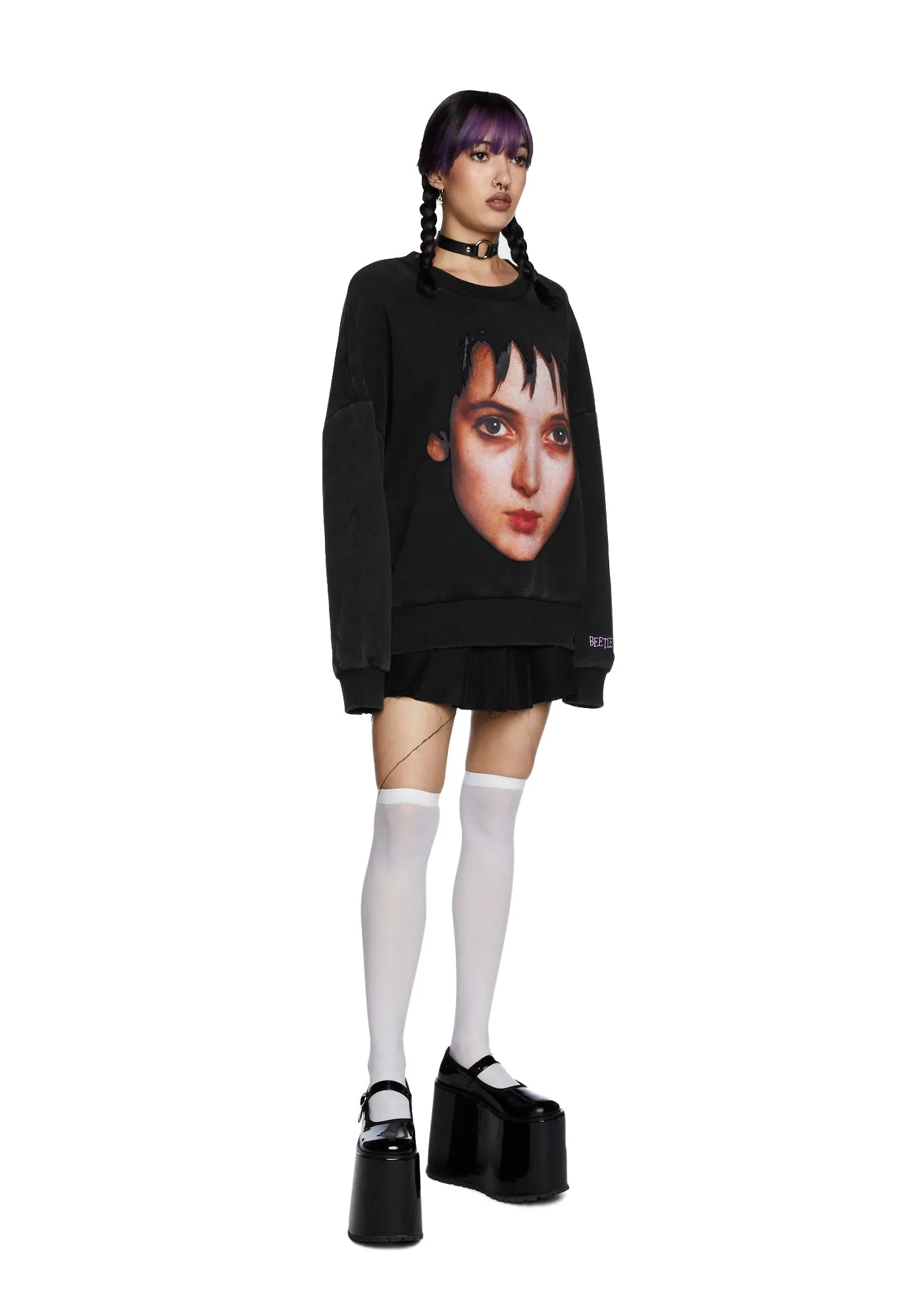 Distressed Soul Oversized Sweatshirt sold by Dolls Kill product image thumbnail 2