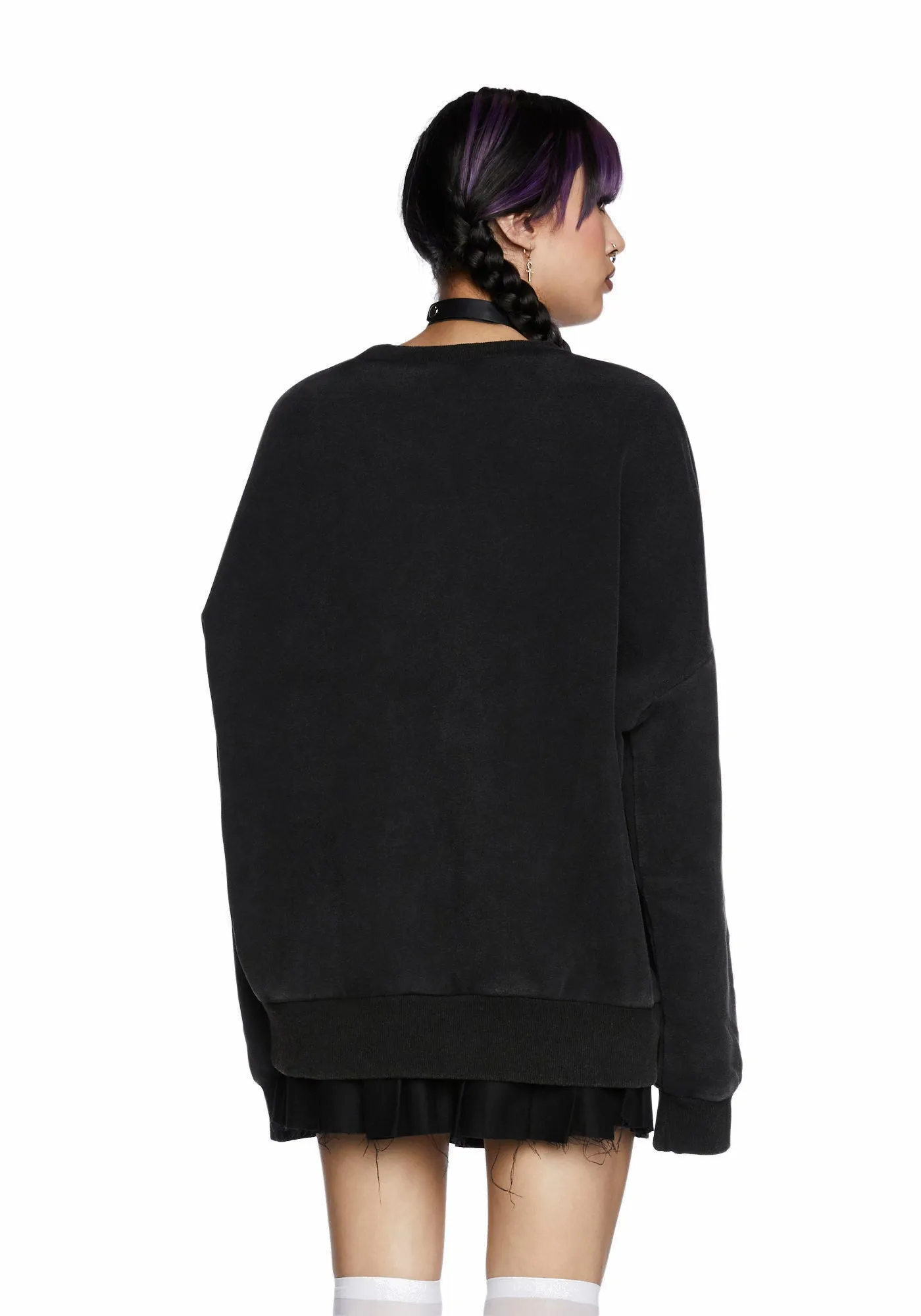 Distressed Soul Oversized Sweatshirt sold by Dolls Kill product image thumbnail 4