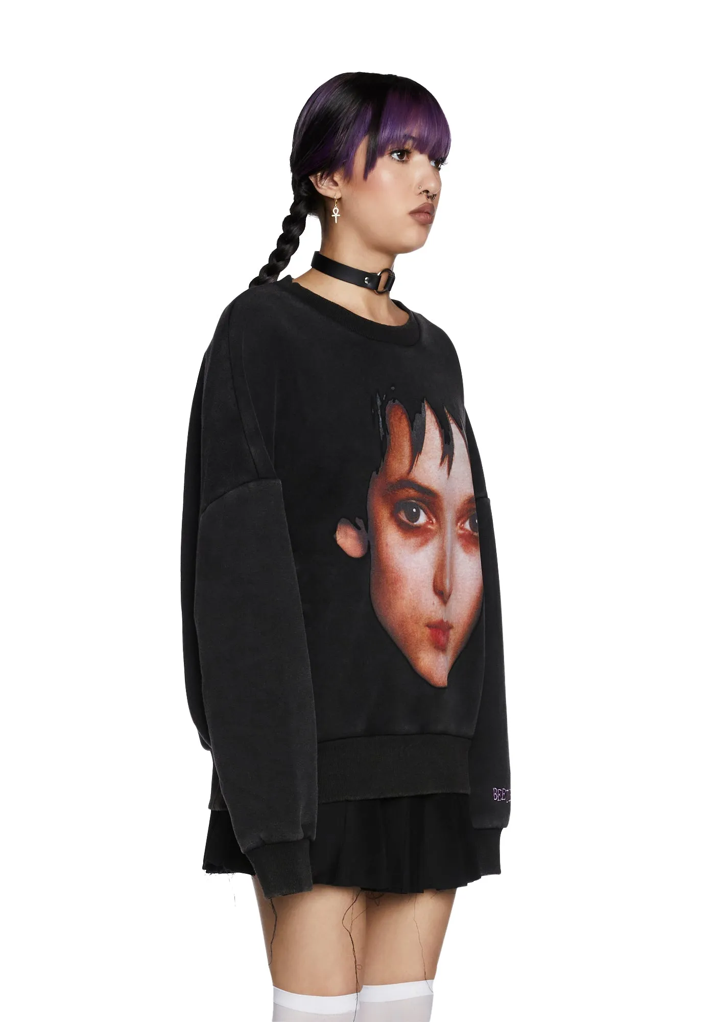 Distressed Soul Oversized Sweatshirt sold by Dolls Kill product image thumbnail 3