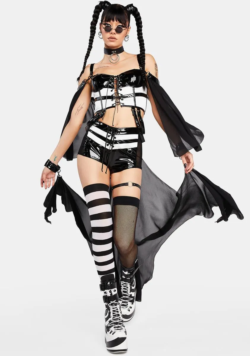 Public Spectacle Vinyl Corset Top sold by Dolls Kill product image thumbnail 3