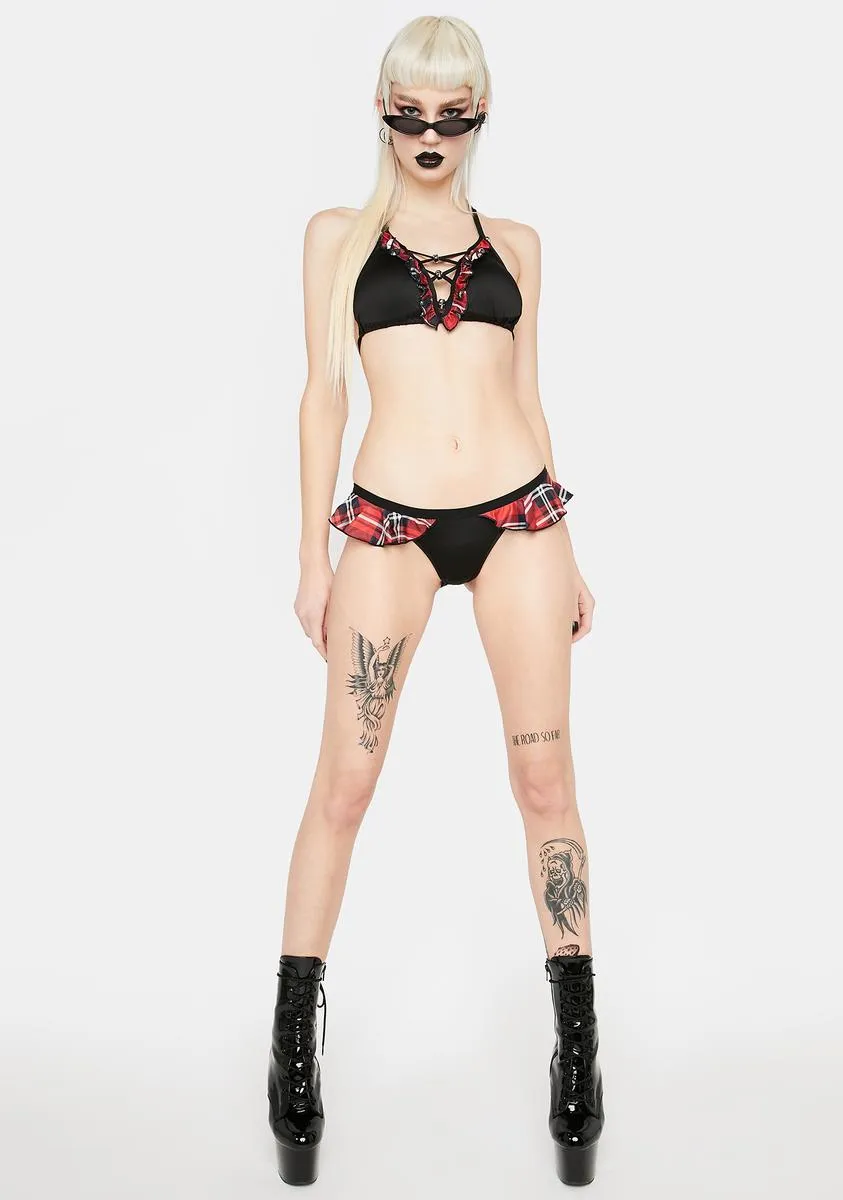 Crisscross Plaid Bikini Top sold by Dolls Kill product image thumbnail 3